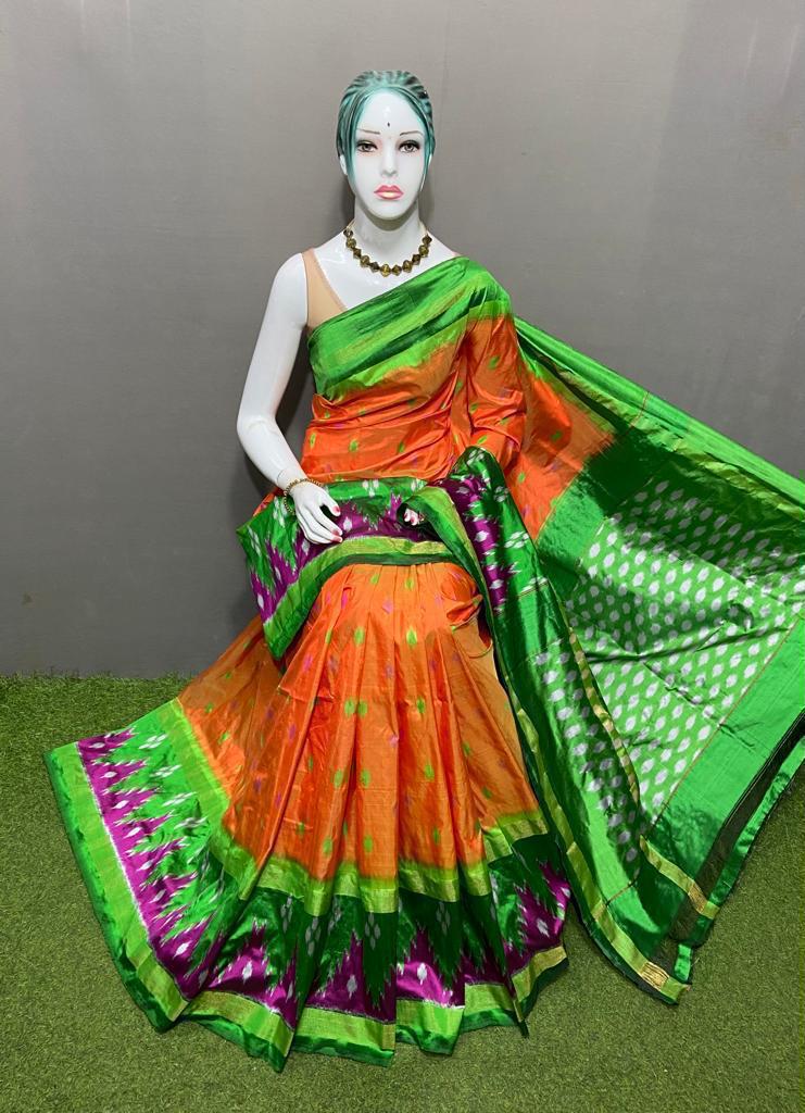 Pochampally | Double Ikkat | Handwoven Pure Silk | PIK 110-10 – Panjavarnam