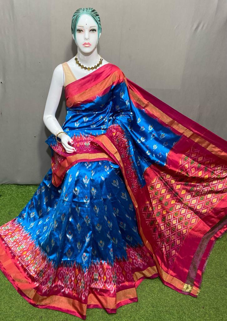 Embracing Elegance: The Charm of Cream and Pink Ikkat Silk Saree –  pochampallysarees.com