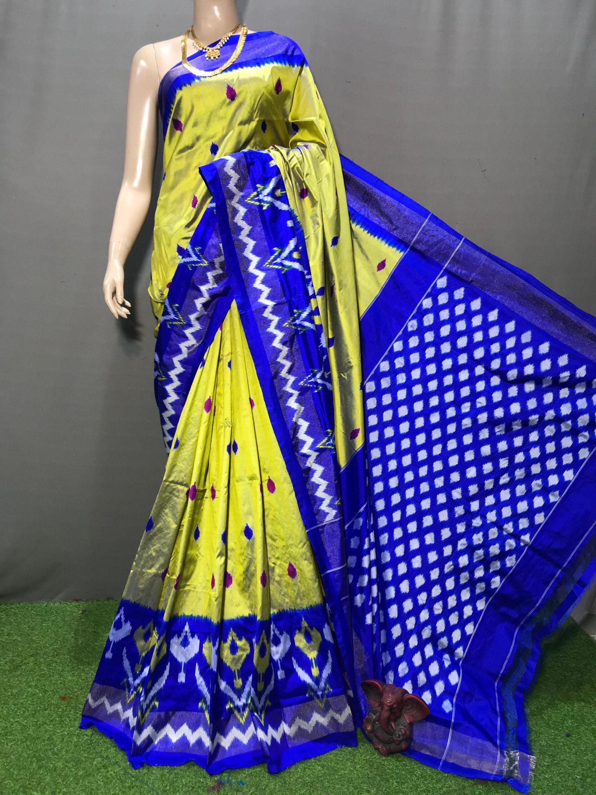 Blue and Jamun colour Kanchi Pattu Saree – Sree Nava Media