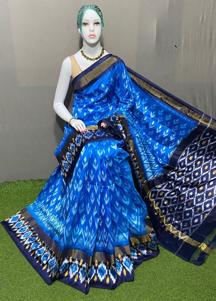 Cotton Silk Sarees - Pure Ikkat Cotton Silk Saree Manufacturer from Chennai