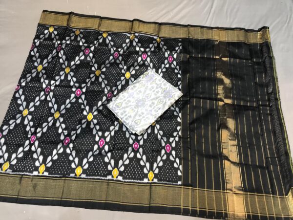 Ikkat Silk Dress Materials Unstitched Pochampally Handloom - PRSU700011