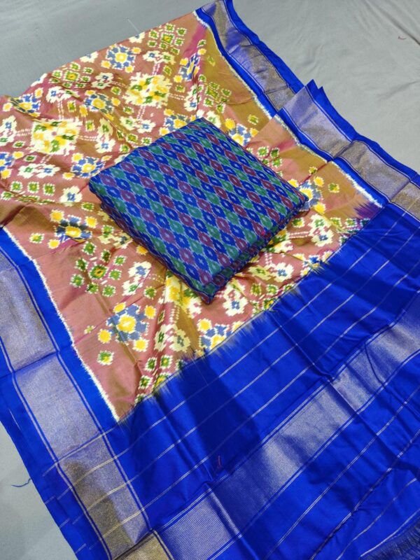 Ikkat Silk Dress Materials Unstitched Pochampally Handloom - PRSU70009