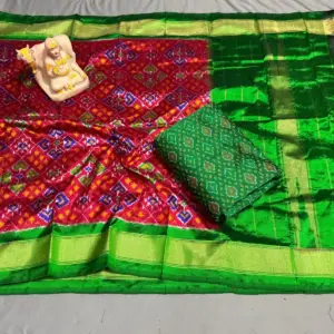 Ikkat Silk Suits HandloomWear