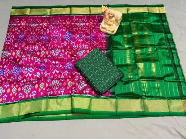 Pochampally Ikkat Silk Dress Materials  | Silk Mark Certiifed - SRSS700071