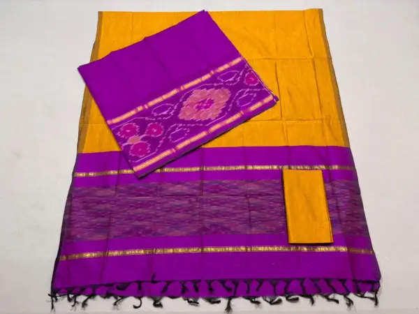 Pochampally Ikkat Silk Mix Unstitched Ethnic Dress Materials -CKSMDM00014