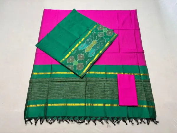Pochampally Ikkat Silk Mix Unstitched Ethnic Dress Materials -CKSMDM00019