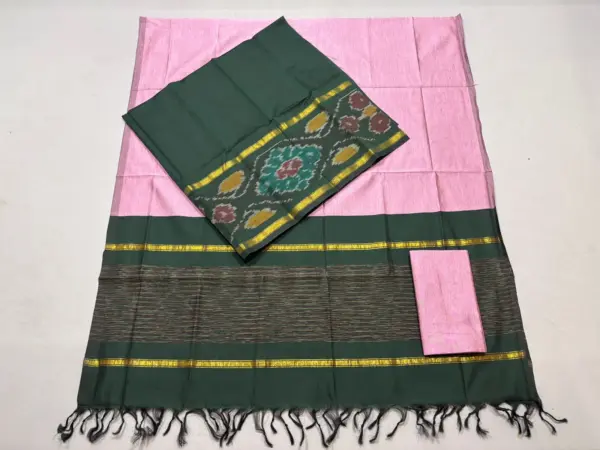 Pochampally Ikkat Silk Mix Unstitched Ethnic Dress Materials -CKSMDM00025