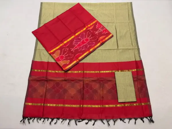 Pochampally Ikkat Silk Mix Unstitched Ethnic Dress Materials -CKSMDM00027