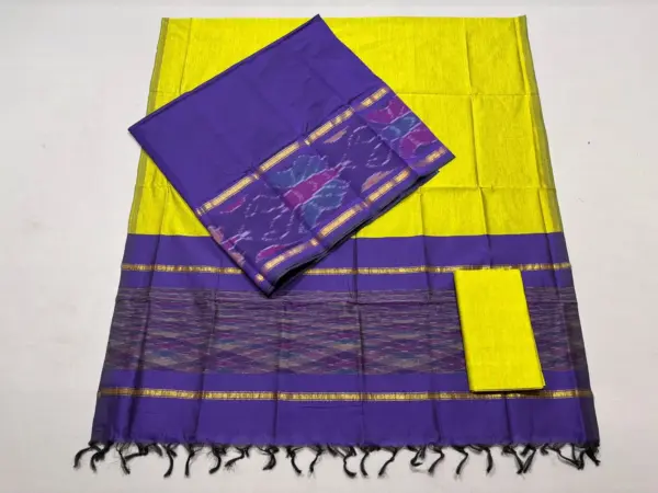 Pochampally Ikkat Silk Mix Unstitched Ethnic Dress Materials -CKSMDM00028