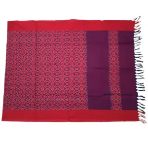Pochampally Double ikkat cotton Dupattas | Double Weaving Handloom  | Length 2.5 Meters - IKD00011