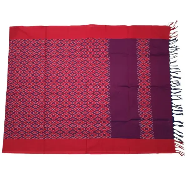 Pochampally Double ikkat cotton Dupattas | Double Weaving Handloom  | Length 2.5 Meters - IKD00011