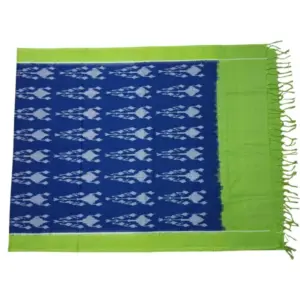 Pochampally Double ikkat cotton Dupattas | Double Weaving Handloom  | Length 2.5 Meters - IKD00013
