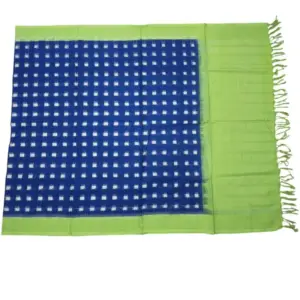 Pochampally Double ikkat cotton Dupattas | Double Weaving Handloom  | Length 2.5 Meters - IKD0002