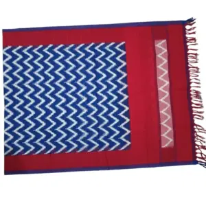 Pochampally Double ikkat cotton Dupattas | Double Weaving Handloom  | Length 2.5 Meters - IKD00021