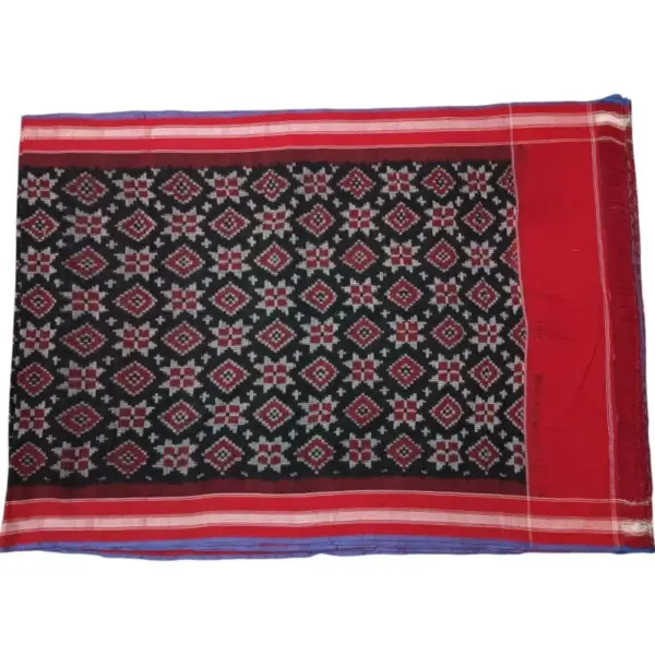 Pochampally Double ikkat cotton Dupattas | Double Weaving Handloom  | Length 2.5 Meters - IKD00022
