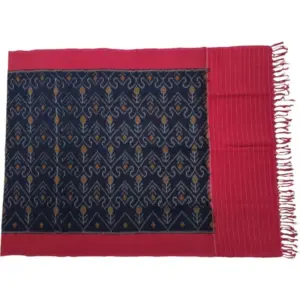 Pochampally Double ikkat cotton Dupattas | Double Weaving Handloom  | Length 2.5 Meters - IKD00023