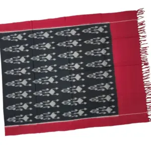 Pochampally Double ikkat cotton Dupattas | Double Weaving Handloom  | Length 2.5 Meters - IKD00027