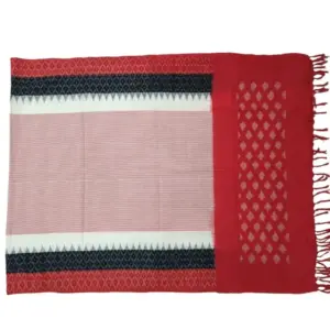 Pochampally Double ikkat cotton Dupattas | Double Weaving Handloom  | Length 2.5 Meters - IKD00029