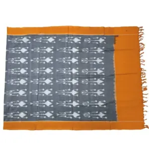 Pochampally Double ikkat cotton Dupattas | Double Weaving Handloom  | Length 2.5 Meters - IKD00032