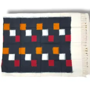 Pochampally Double ikkat cotton Dupattas | Double Weaving Handloom  | Length 2.5 Meters - IKD00033