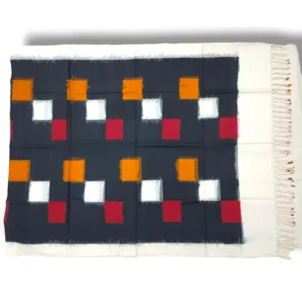 Pochampally Double ikkat cotton Dupattas | Double Weaving Handloom  | Length 2.5 Meters - IKD00033