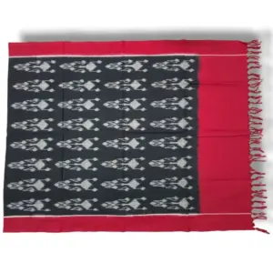 Pochampally Double ikkat cotton Dupattas | Double Weaving Handloom  | Length 2.5 Meters - IKD00036