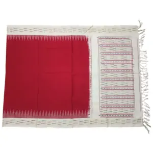 Pochampally Double ikkat cotton Dupattas | Double Weaving Handloom  | Length 2.5 Meters - IKD0004