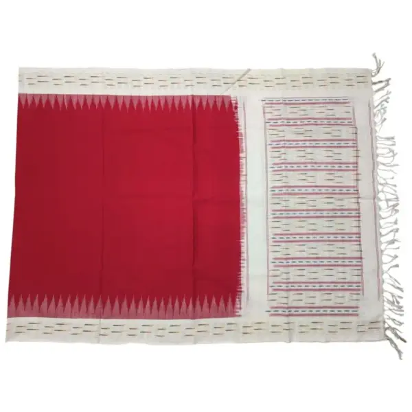Pochampally Double ikkat cotton Dupattas | Double Weaving Handloom  | Length 2.5 Meters - IKD0004