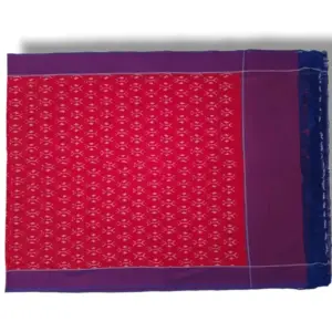 Pochampally Double ikkat cotton Dupattas | Double Weaving Handloom  | Length 2.5 Meters - IKD00045