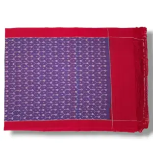 Pochampally Double ikkat cotton Dupattas | Double Weaving Handloom  | Length 2.5 Meters - IKD00046