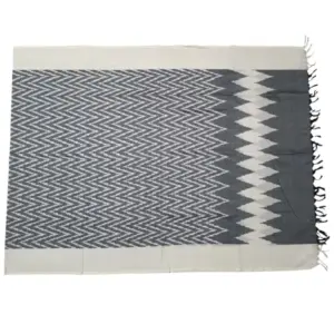 Pochampally Double ikkat cotton Dupattas | Double Weaving Handloom  | Length 2.5 Meters - IKD0008