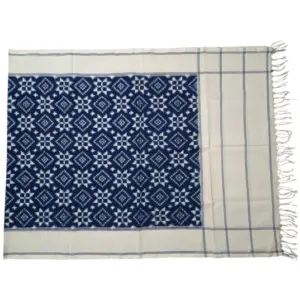 Pochampally Ikkat Telia Rumal Handloom cotton Dupattas | Length 2.5 Meters - IKTD00010