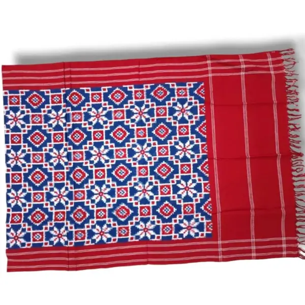 Pochampally Ikkat Telia Rumal Handloom cotton Dupattas | Length 2.5 Meters - IKTD00011