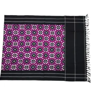 Pochampally Ikkat Telia Rumal Handloom cotton Dupattas | Length 2.5 Meters - IKTD0003