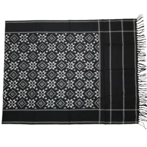 Pochampally Ikkat Telia Rumal Handloom cotton Dupattas | Length 2.5 Meters - IKTD0008