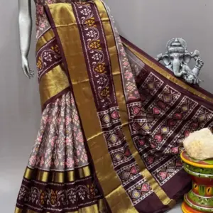 Pochampally  Double Ikkat Silk Sarees With Blouse | Handloom Sarees - PABS120009