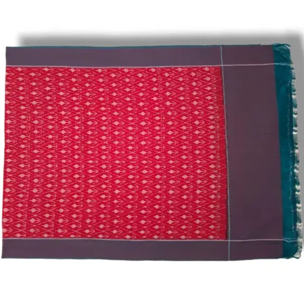 Pochampally Double ikkat cotton Dupattas | Double Weaving Handloom  | Length 2.5 Meters - IKD00033