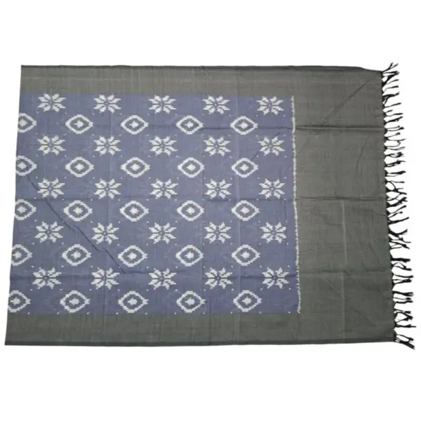 Pochampally Double ikkat cotton Dupattas | Double Weaving Handloom  | Length 2.5 Meters - IKD0007