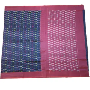 Single Ikkat Pochampally Mercerized cotton saree With Blouse | Handloom Cotton Sarees -SMCS00010