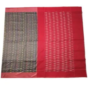 Single Ikkat Pochampally Mercerized cotton saree With Blouse | Handloom Cotton Sarees -SMCS00011