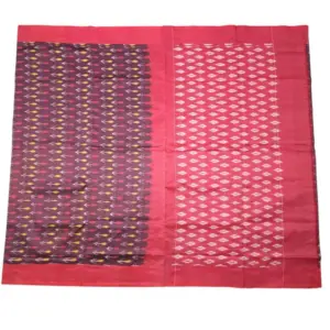 Single Ikkat Pochampally Mercerized cotton saree With Blouse | Handloom Cotton Sarees -SMCS00014