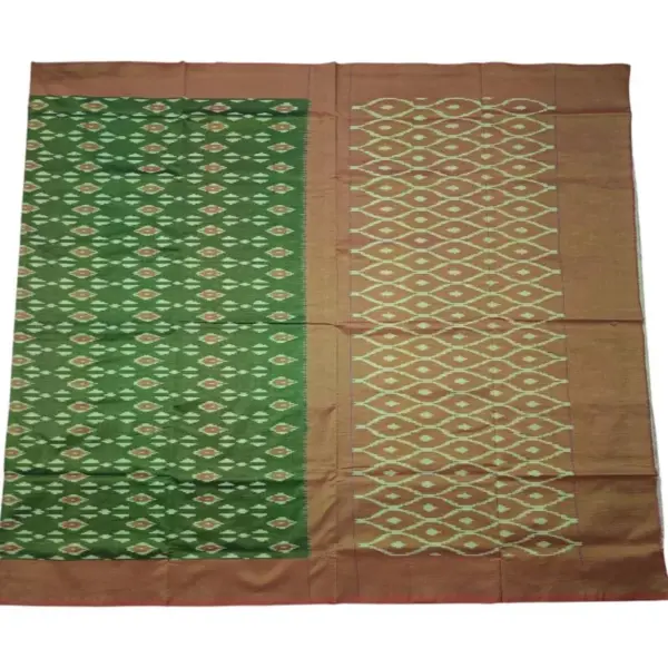 Single Ikkat Pochampally Mercerized cotton saree With Blouse | Handloom Cotton Sarees -SMCS0002