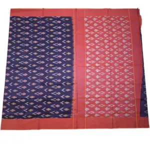 Single Ikkat Pochampally Mercerized cotton saree With Blouse | Handloom Cotton Sarees -SMCS0003