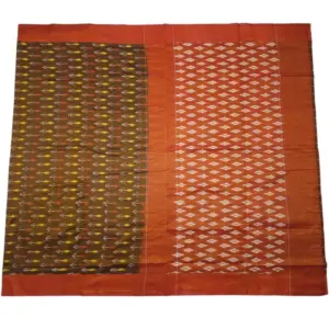 Single Ikkat Pochampally Mercerized cotton saree With Blouse | Handloom Cotton Sarees -SMCS0004