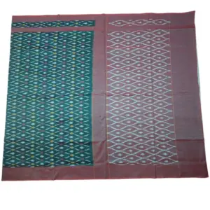 Single Ikkat Pochampally Mercerized cotton saree With Blouse | Handloom Cotton Sarees -SMCS0005