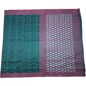 Single Ikkat Pochampally Mercerized cotton saree With Blouse | Handloom Cotton Sarees -SMCS0006
