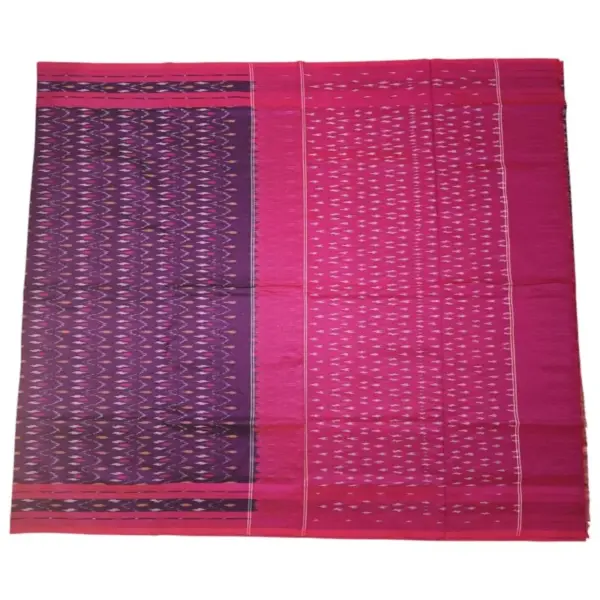 Single Ikkat Pochampally Mercerized cotton saree With Blouse | Handloom Cotton Sarees -SMCS00066