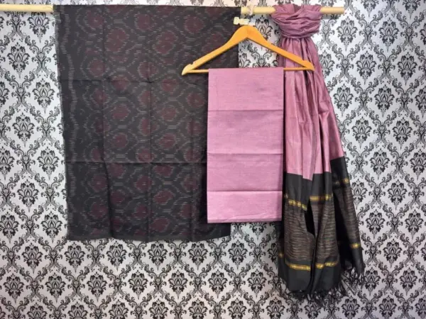 Pochampally Ikkat Silk Mix Unstitched Ethnic Dress Materials -CKSMDM00010