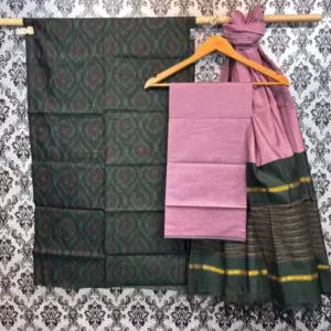 Pochampally Ikkat Silk Mix Unstitched Ethnic Dress Materials -CKSMDM00011