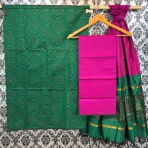 Pochampally Ikkat Silk Mix Unstitched Ethnic Dress Materials -CKSMDM00014